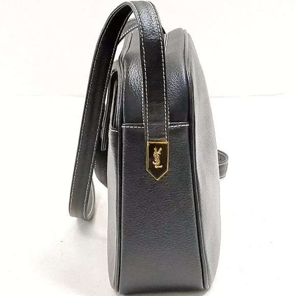 YSL LOGO LEATHER SHOULDER BAG - Picture 4 of 11